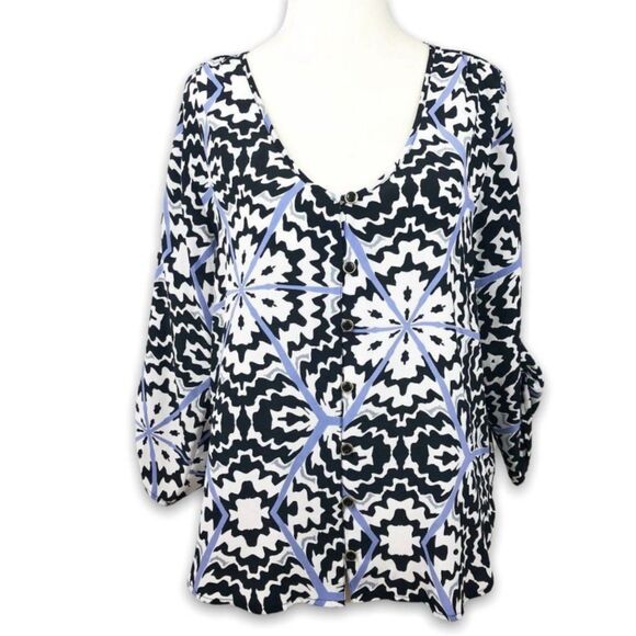 Yumi Kim Silky Draped Tulip Crossover Back Blouse - Picture 2 of 13